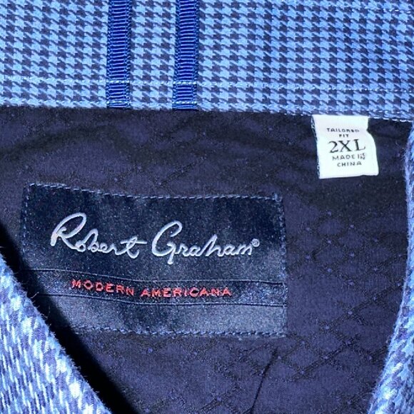 Robert Graham Modern Americana Tailored‎ Fit Long Sleeve Casual Dress Shirt 2XL - Picture 4 of 7